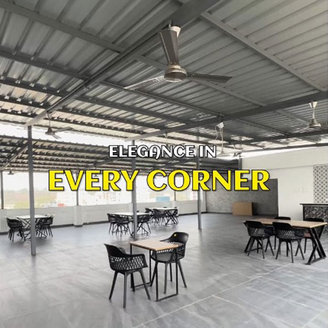 Roof top Coworking space in K inn executive stay